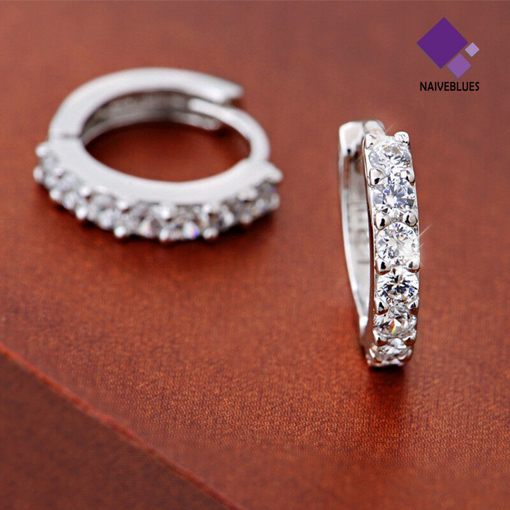 Anting Bentuk Bulat Bahan Alloy Untuk Wanita