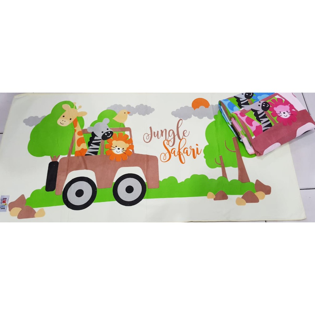 Handuk baby Smile Sedang Microfiber Gambar Menarik 50cm x 100cm