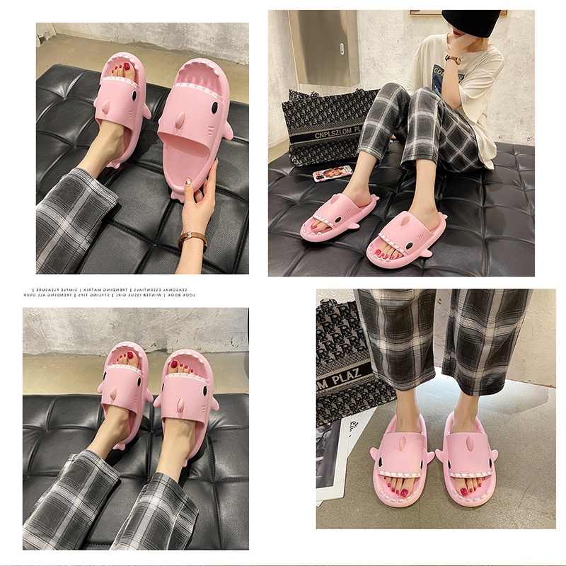 Sandal Hiu Dewasa Sandal Jelly Import Sandal Rumah Eva Ringan Nyaman Sendal Pasangan Korea Selatan Dalam Kamar Mandi Sandal Baim Ikan SIZE 36-41