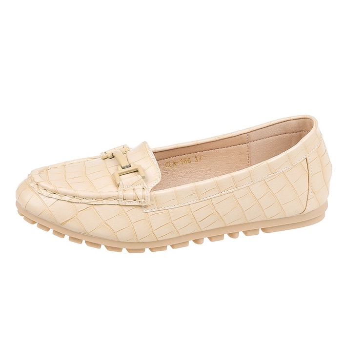 COLINE CLN-368 Flatshoes Loafers Croc Effect Leather C1100-CLN-368#BEIGE