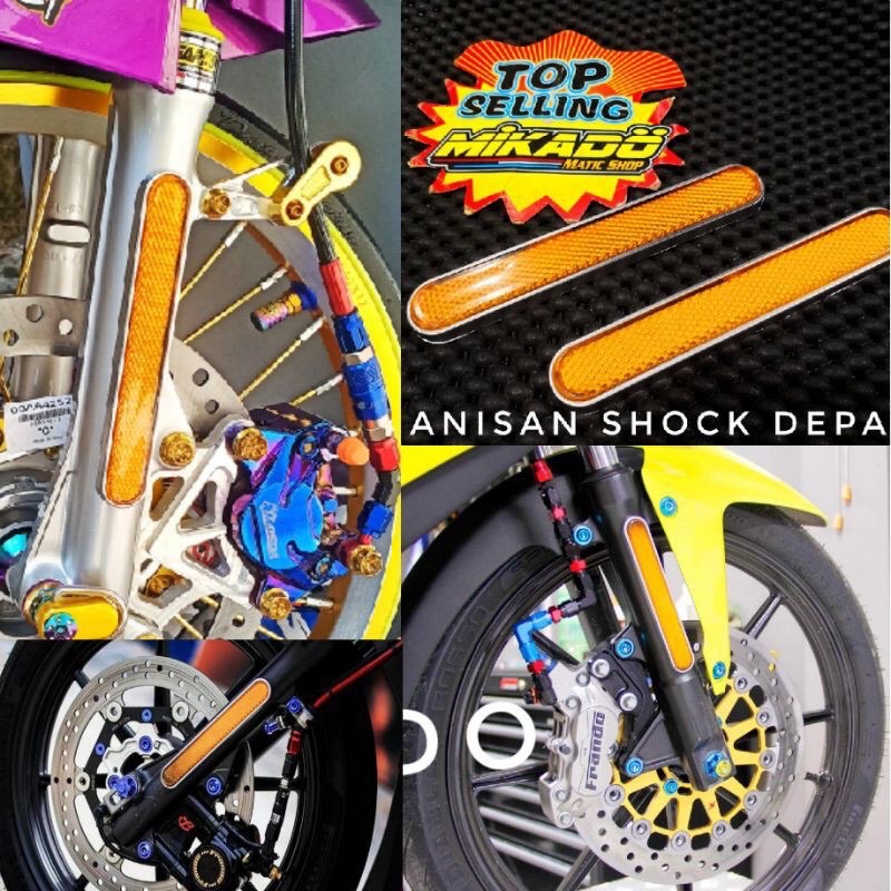 pemanis shock depan standar mata kucing hrc vario 125 150 cnc panjang cover radiator vario vietnam