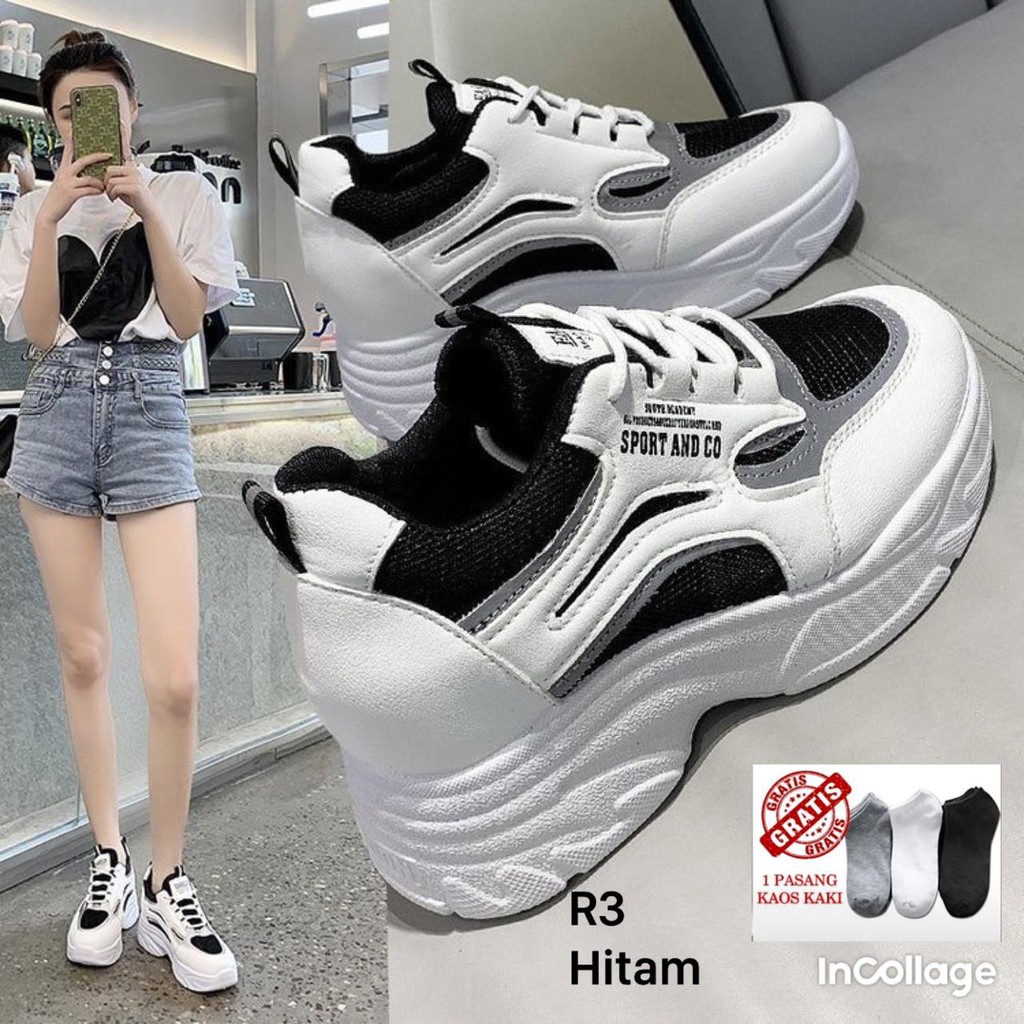 SEPATU WEDGES WANITA IMPOR  FASHION KOREA R3