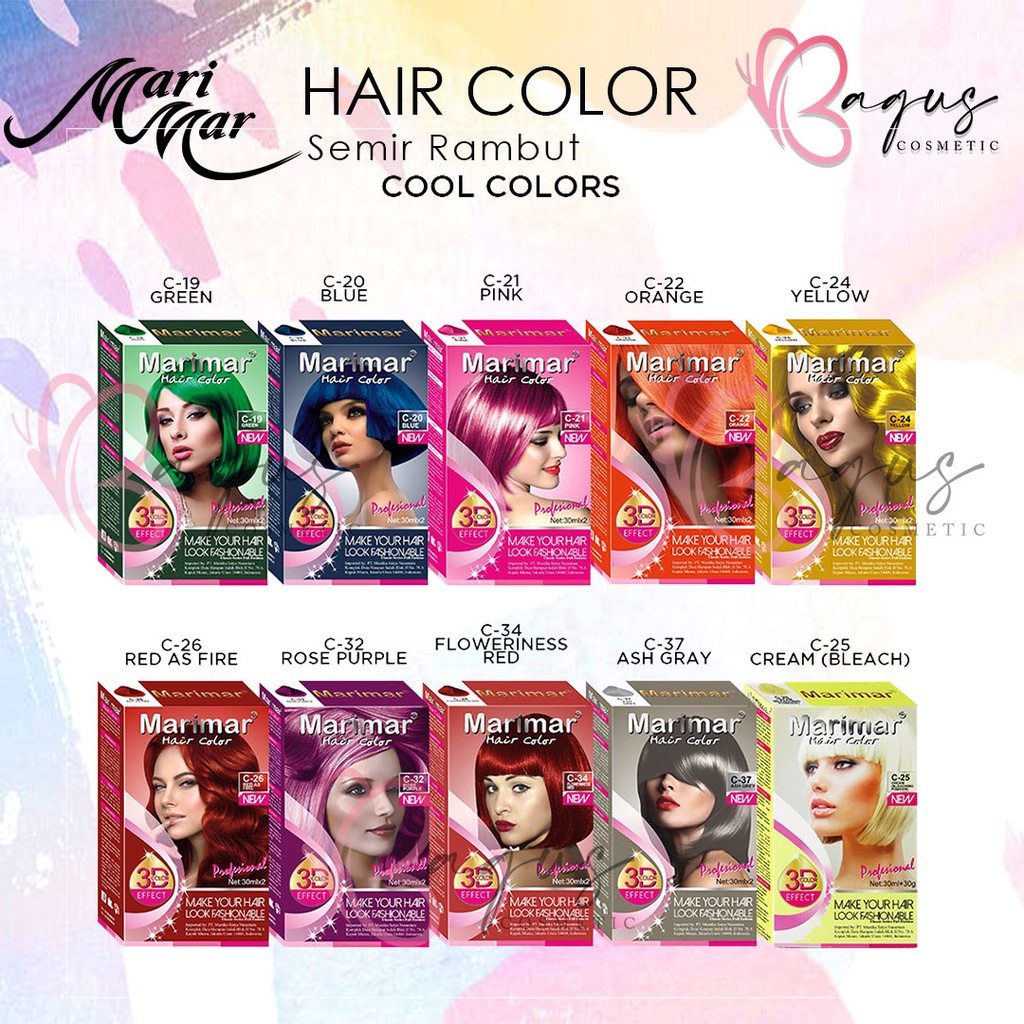 ⭐BAGUS⭐ MARIMAR SEMIR RAMBUT / CAT RAMBUT / HAIR COLOR MARIMAR 30ML X 2 BPOM