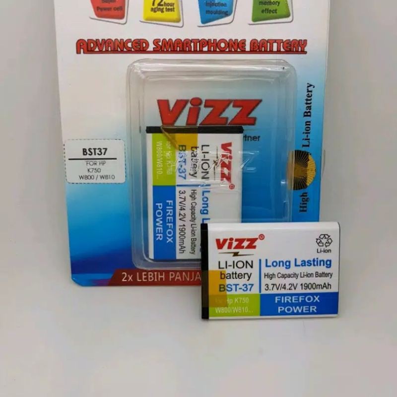 Baterai Batre Vizz Sony Ericsson BST37 / K750i / J100 / J110i / J210i / J220i / J230i Original Vizz