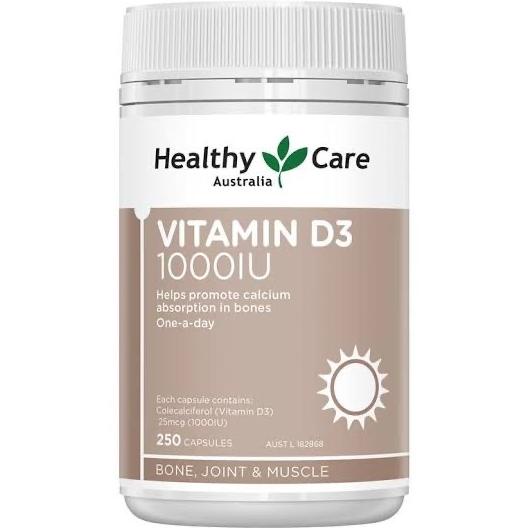 Healthy Care Vitamin D3 1000Iu 250 Kapsul