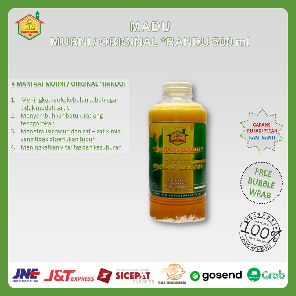 

Darul Madu - Madu Murni Original - Madu Murni Murah 500 ml / 750 gram