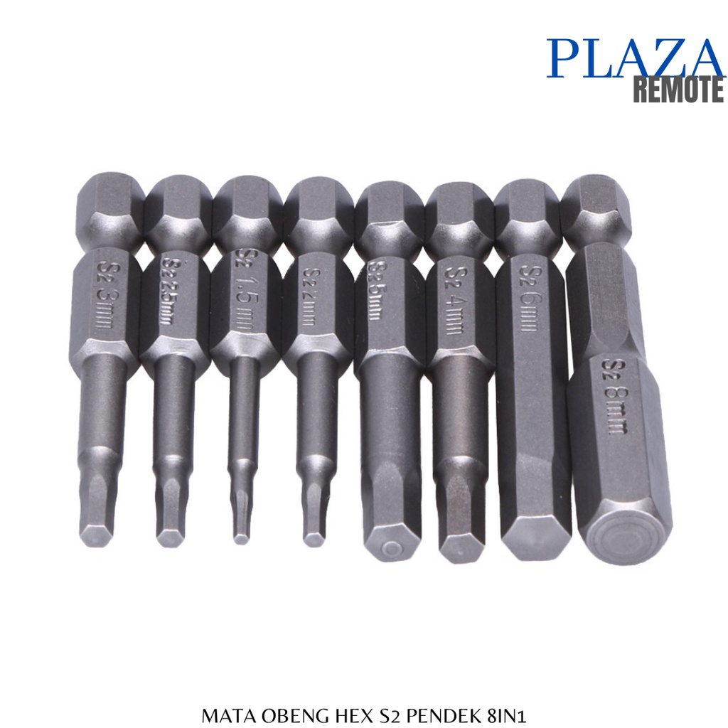 8IN1 MATA OBENG HEX SHANK S2 BAJA STAINLESS 1/4 INCH