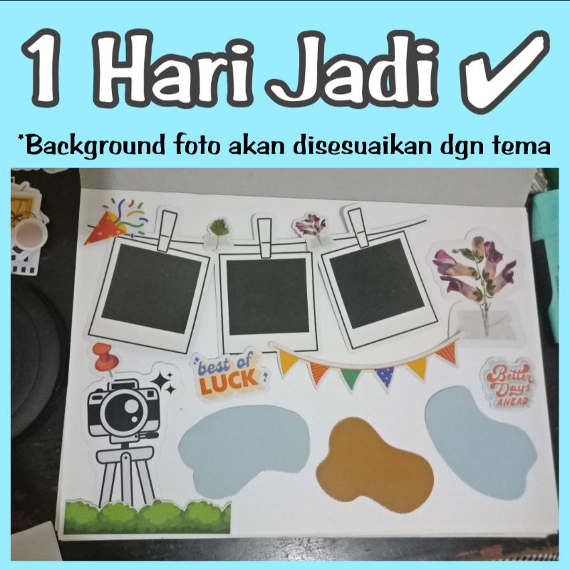 [5.5 PROMO/Risyamel.co] 1 HARI JADI Pop Up Frame Custom Kado Seserahan / Perpisahan Kantor / Kado Gu