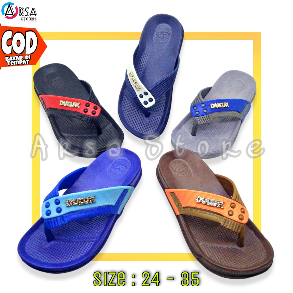 Sandal Anak Laki Laki Umur 2 - 8 Tahun / Sendal Jepit Anak Cowok / Flip Flop Murah Terbaru