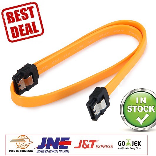 Kabel Data Sata Kuning - KABEL DATA SATA JEPIT CLIP