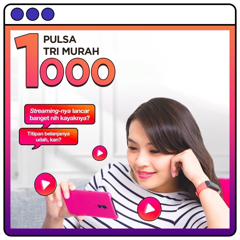 JUAL PULSA TRI MURAH 1000