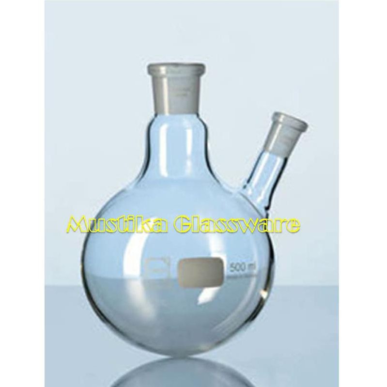 Best Seller Boiling flask cap. 1000 ML, DURAN, two neck (round/ flat bottom) Termurah