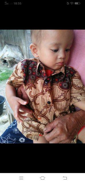 Batik Couple Keluarga Sania Ruffle Ori Ndoro Jowi Dnt Motif Mahkota