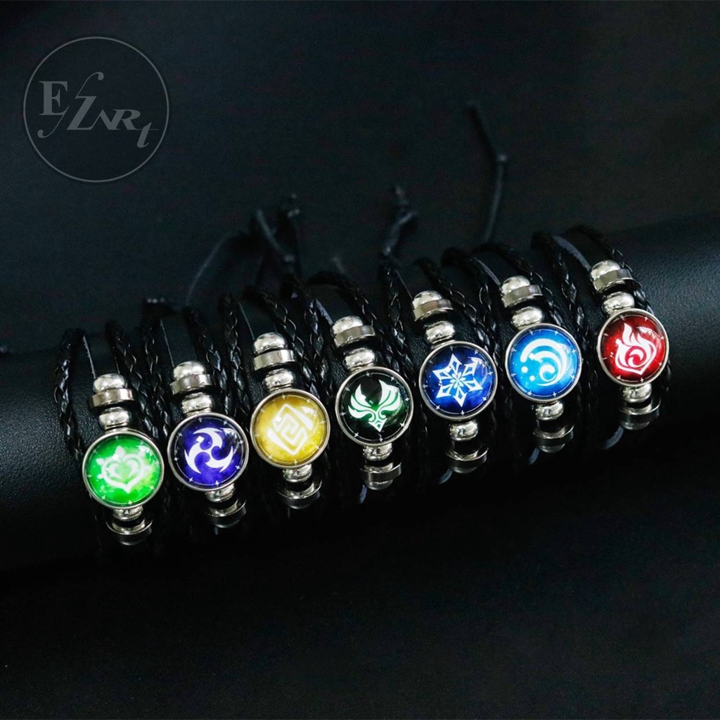 GELANG ELEMEN GAME GENSHIN IMPACT 3D EYE OF GOD WATER THUNDER ICE ROCK GRASS WIND FIRE