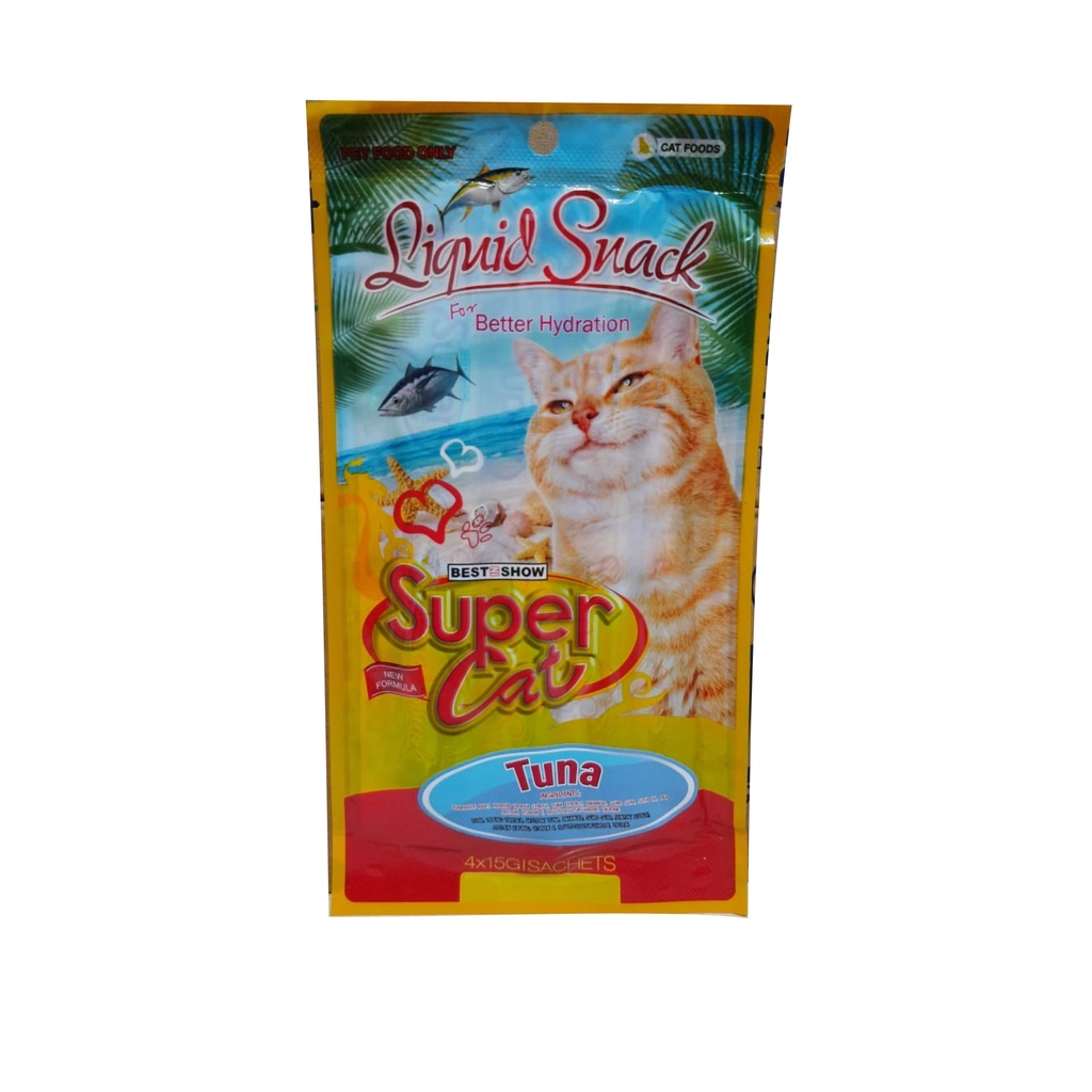 snack kucing supercat snack liquid isi 4 x 15gr