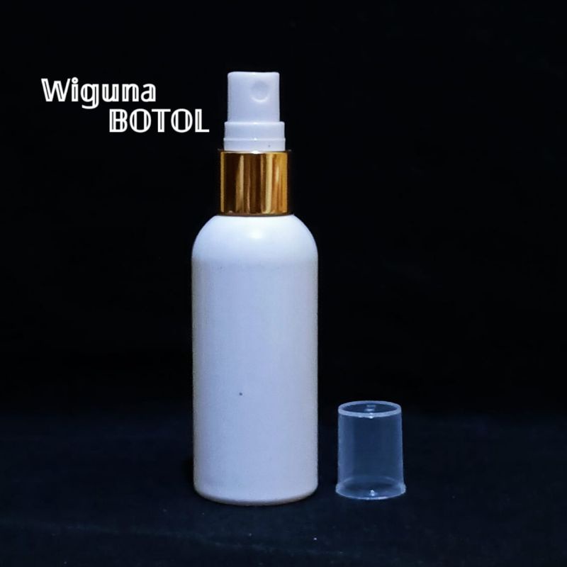 Botol Spray 60ml Spray Ring Alumunium Gold / Botol 60ml Tutup Spray Almunium Gold