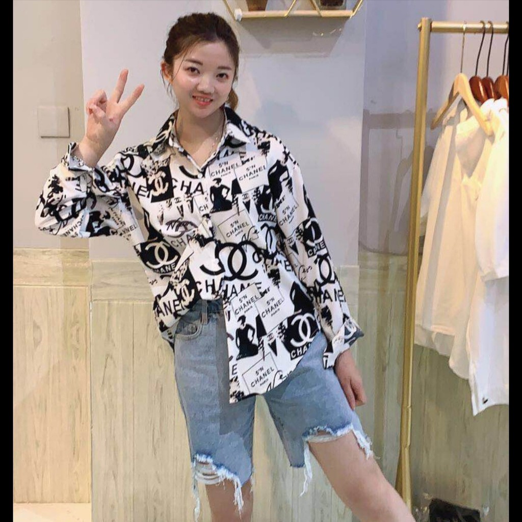 4101 N5 CHANEL KEMEJA PREMIUM IMPORTIR FASHION PEREMPUAN TERMURAH BAJU Impor GROSIR MURAH IMPORT