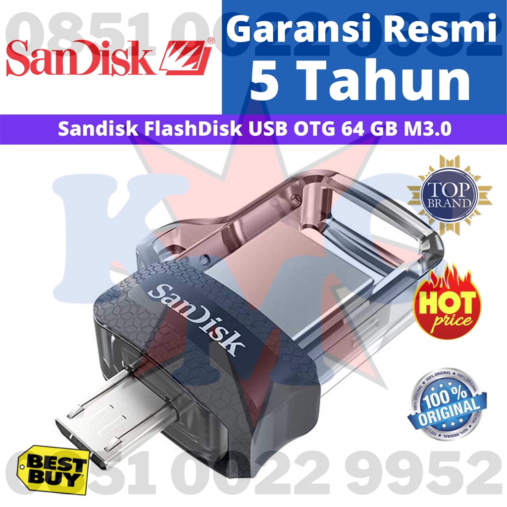 Sandisk FlashDisk USB OTG M3.0  64GB Original