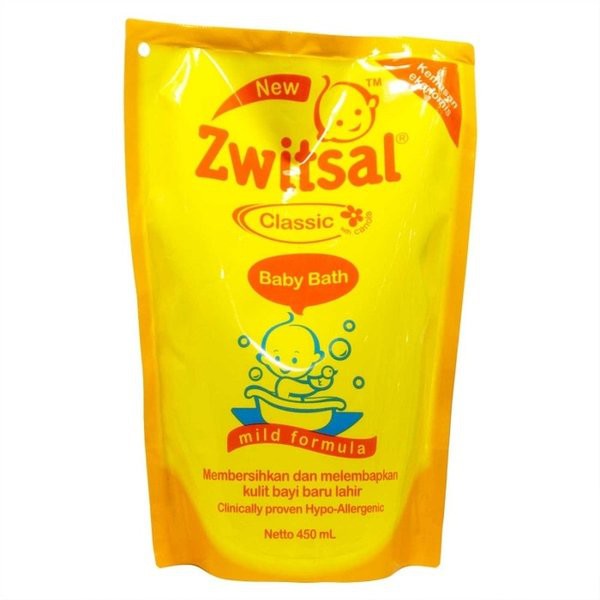 Zwitsal Natural Baby Bath 2 In 1 2in1 Hair &amp; Body 400ml / Bath with Telon 400ml / Classic 450ml - Sabun Bayi Anak