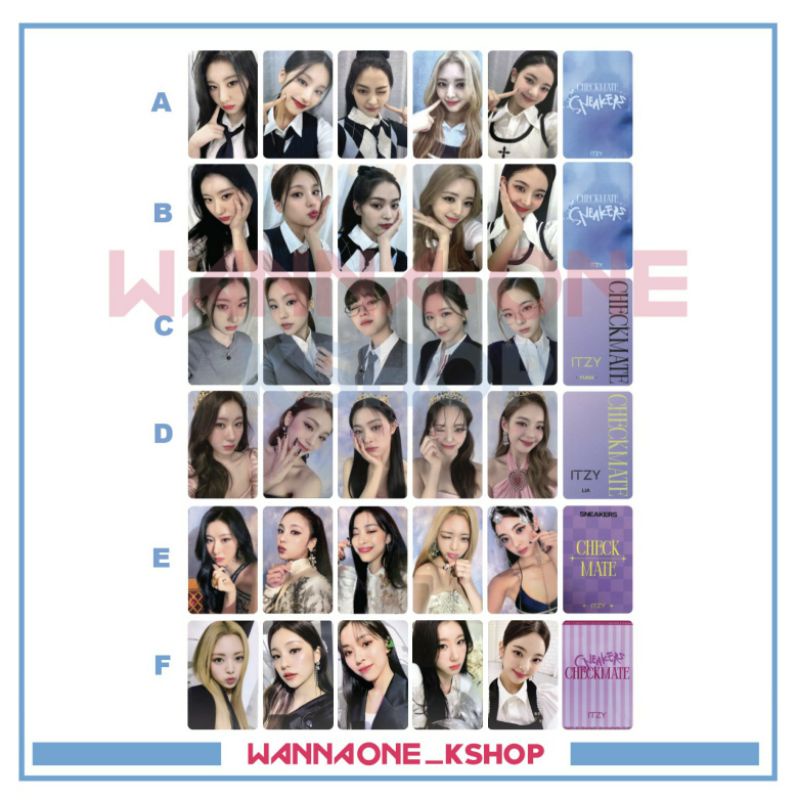 ITZY POB album checkmate sneakers photocard broadcast benefit album