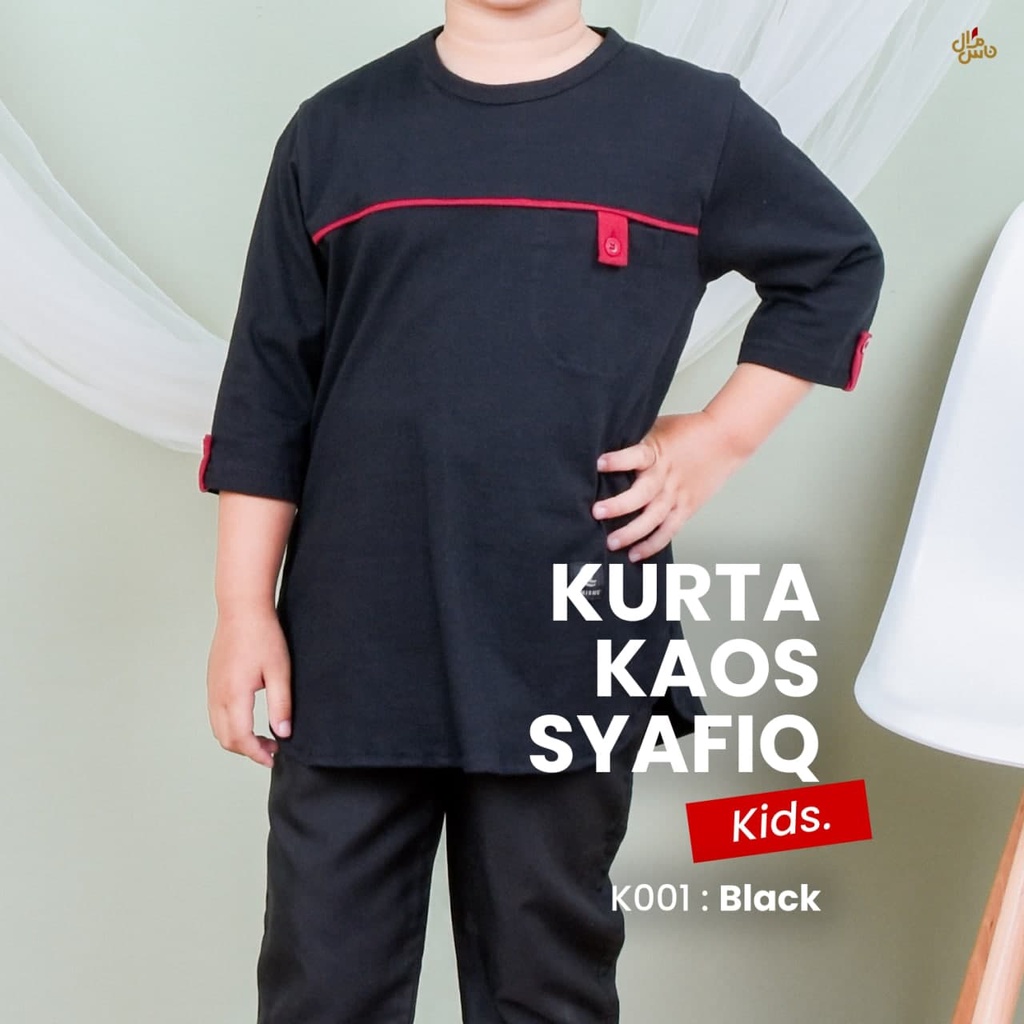 Koko Anak Baju Anak Kurta Kaos Model Syafiq Bahan Katun Combed 24s Original Qomishu