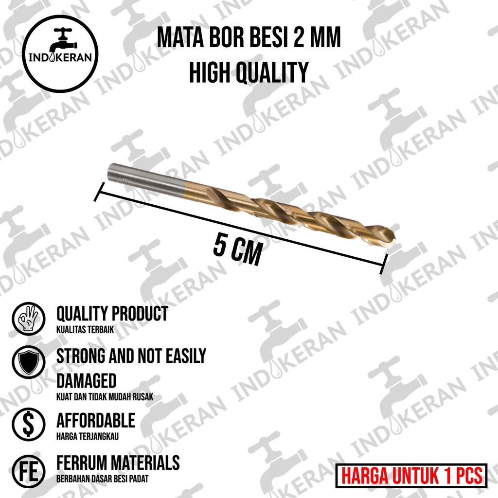 INDOKERAN - Mata Bor Besi - 2 mm - High Quality