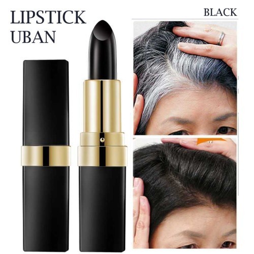 Lipstik cat rambut uban Mini Hitam Coklat Semir Uban lipstik Bright Hair Color Pen Penghitam Bright Hair Dye Pen