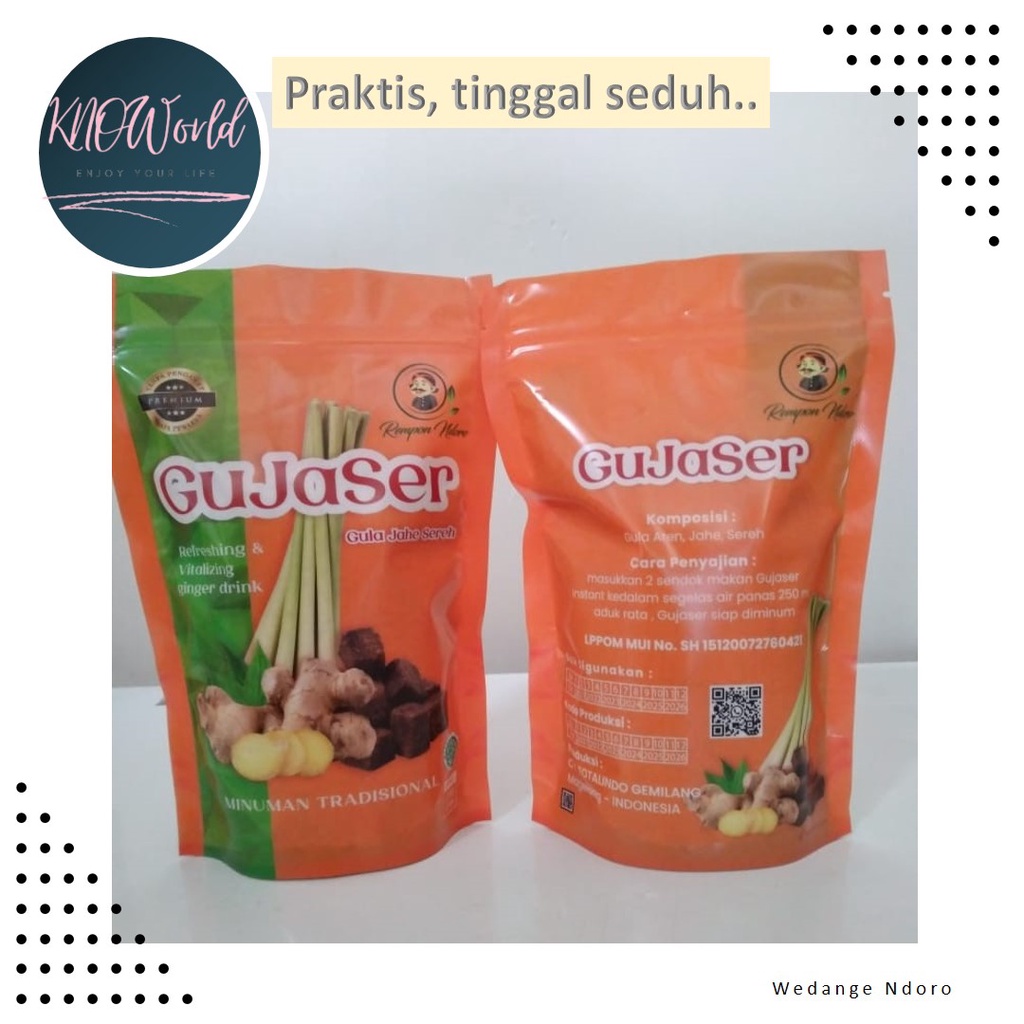

Wedange Ndoro Gujaser - Gula Jahe Sereh 250 gr