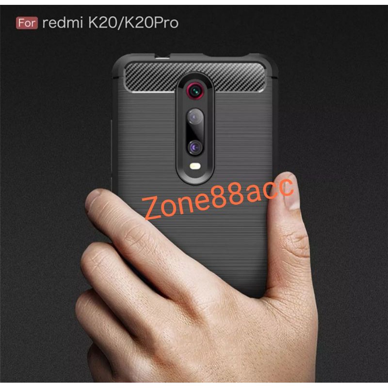 Ipaky Redmi K20 K20 Pro Silicon Case Softcase Carbon Casing Cover TPU