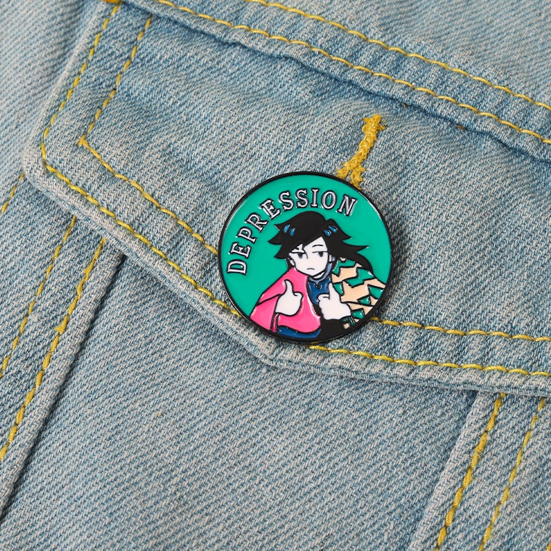 Bros Pin Desain Anime Around Depressed Boy Untuk Hadiah Teman