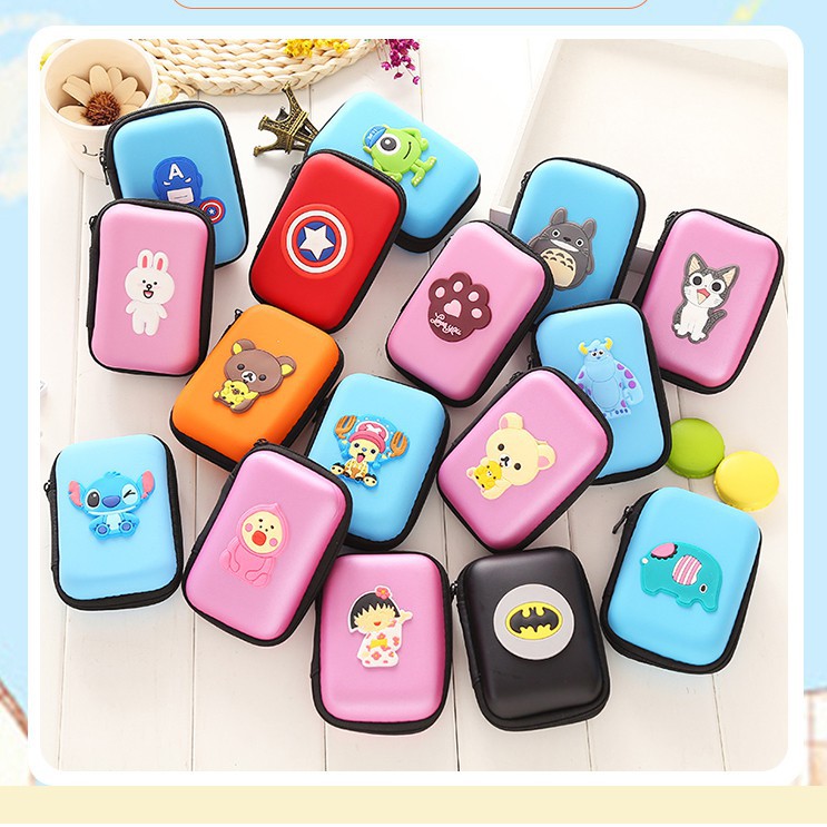  READY Dompet  Koin  Earphone Zipper Motif Kartun 