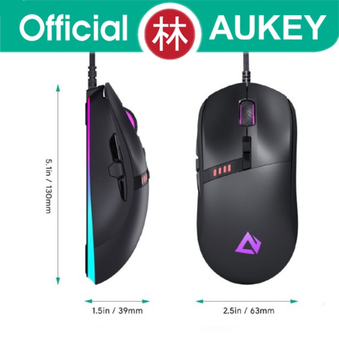 Aukey GM-F4 Knight Wired Gaming Mouse With RGB