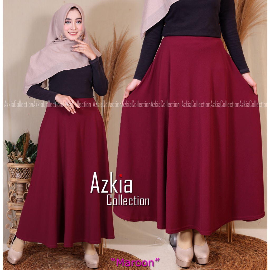 ROK MAXI SKIRT WAFLE CREPE TERMURAH