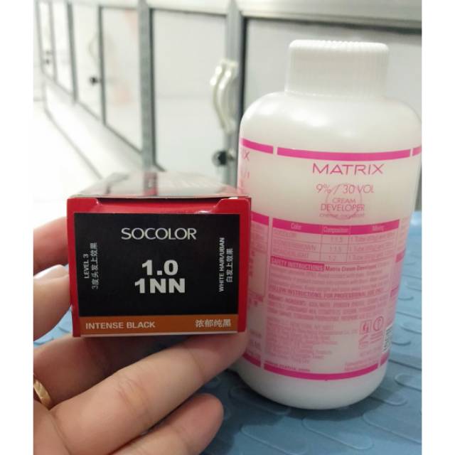 MATRIX SOCOLOR 1.0 INTENSE BLACK 90ML / OXYDANT 135ML