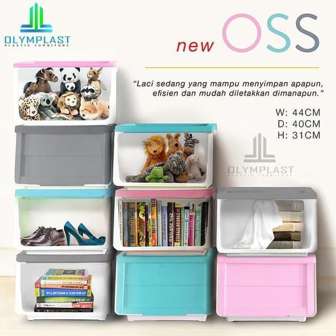 Hnay Storage Box Container Box Sepatu Shoes Box Plastik Oss Olymplast - Hijau X9Ov