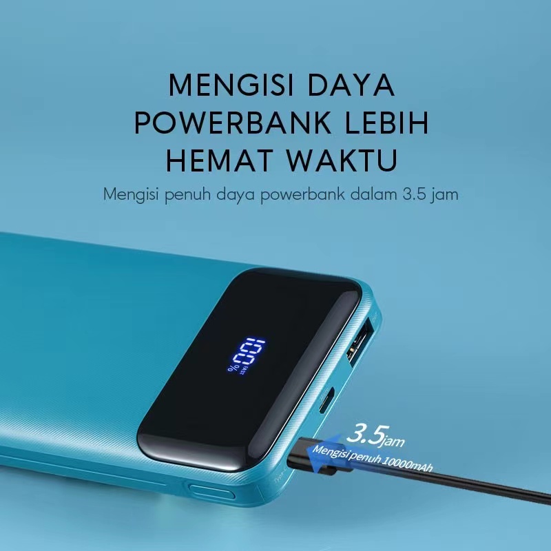 VIVAN VPB-X10 PowerBank 10000mah Fast Charging 3A PD QC 20W Dual Input Port Type C &amp; Micro USB