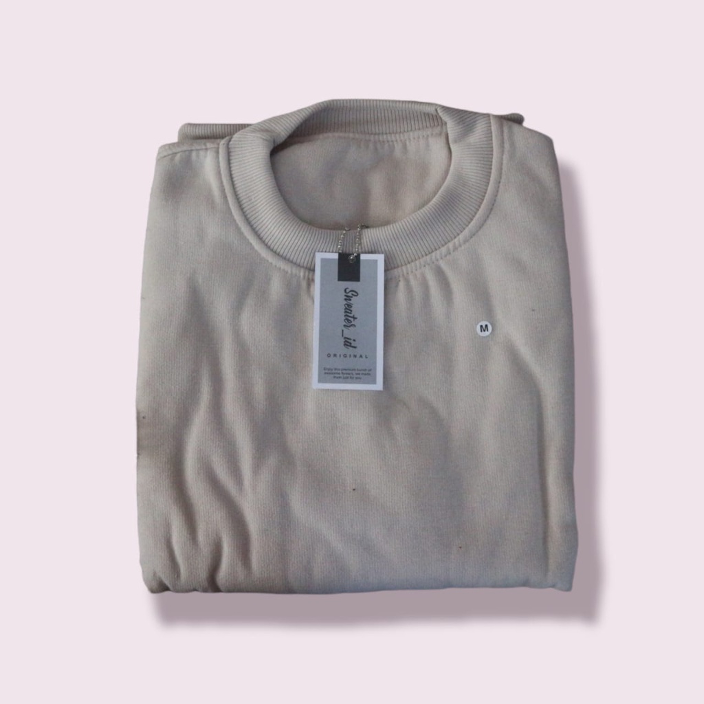 SWEATER_ID Basic Sweater Crewneck Beige Polos Unisex