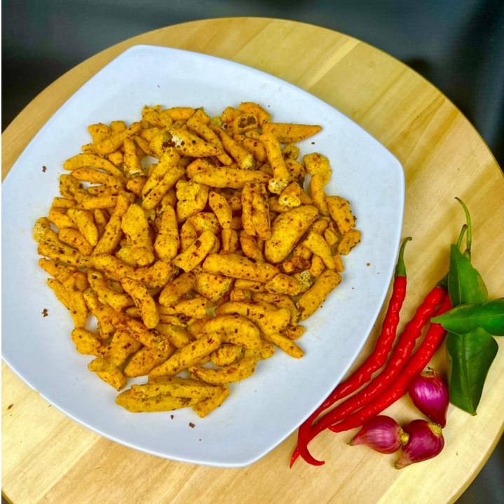 500 GR BASRENG DAUN JERUK KERIPIK KACA DAN USUS CRISPY HOME MADE PEDAS GURIH