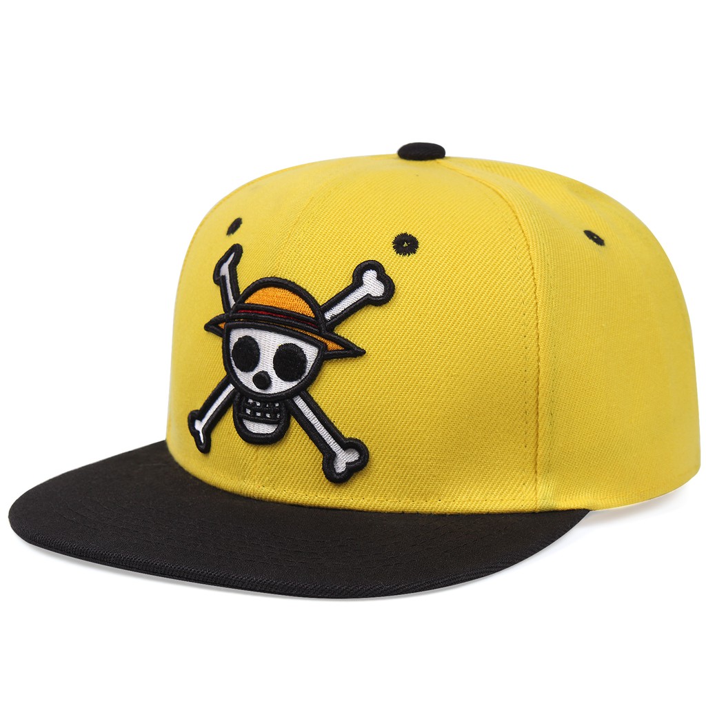 Topi Baseball Motif Bordir Anime One Piece Gaya Kasual Untuk Pria Dan Wanita