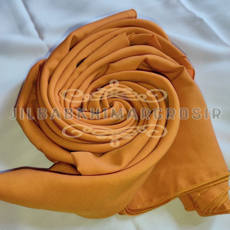 UK 200x75 Pashmina Jumbo Wolfis Italiano Ala Sabyan Malay Crepe Stretch Polos-Kunyit