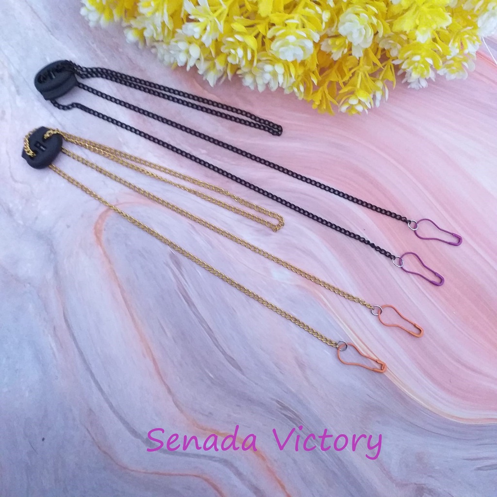 Senada Victory Tali Konektor 2 IN 1  Tali masker Hijab Stopper Polos STK01