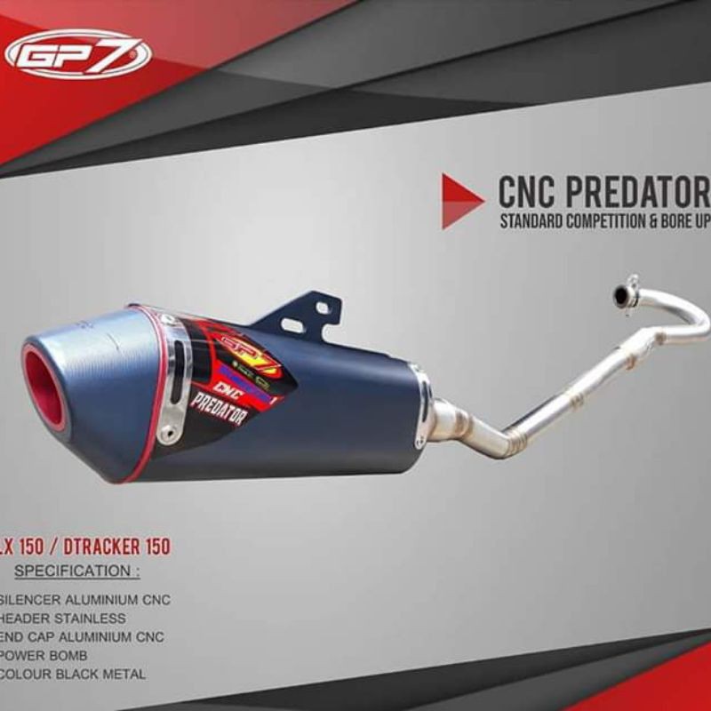 kenalpot gp7 cnc predator bore up klx dan crf