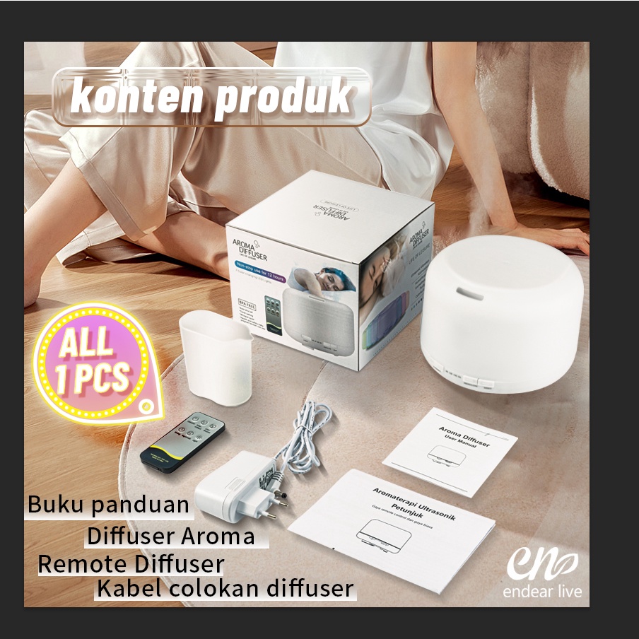 [endear]100% ORI Aroma Diffuser 500ML Aromaterapi Difuser-4