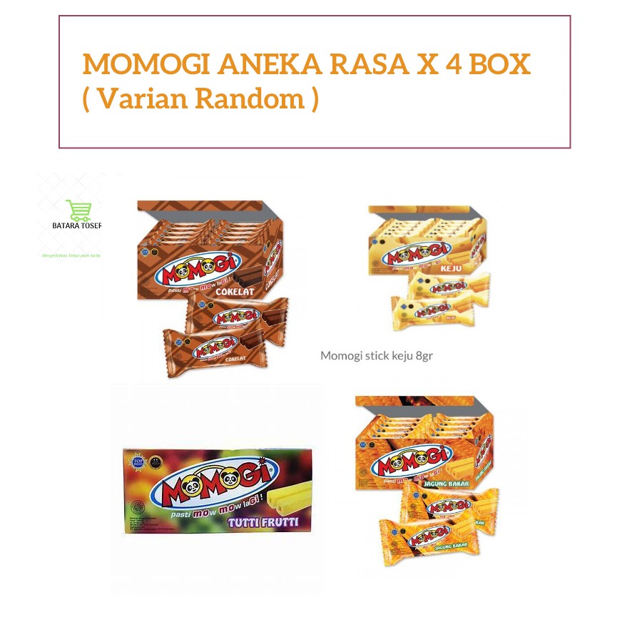 

Snack Momogi Aneka Rasa X 4 Box (Varian Random)