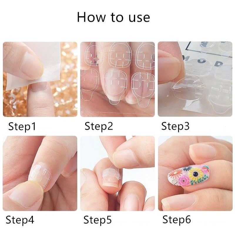 Lem Kuku Palsu - Gel Nail Double Tape Transparan