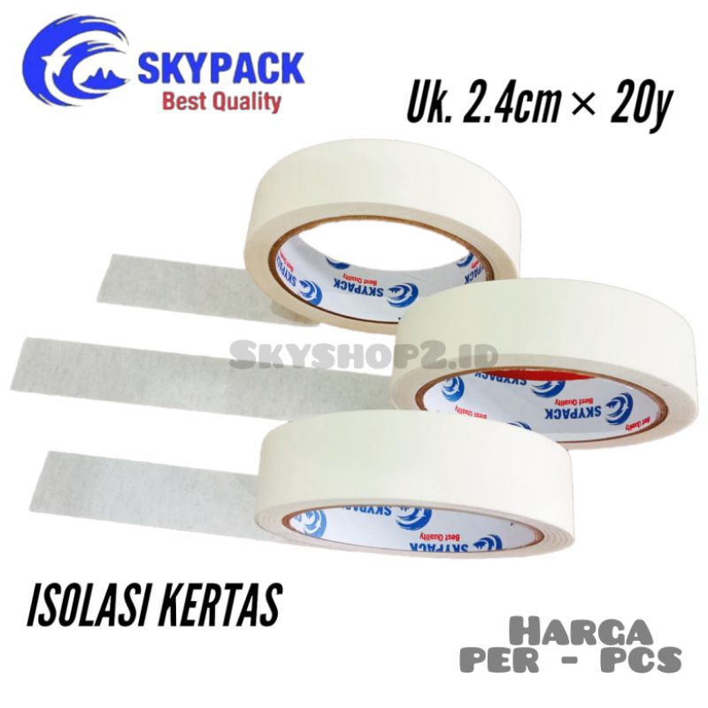 

「Skylo」Masking Tape 2.4cm x 20y/Isolasi SKYPACK Kertas 1 Inch/20yard