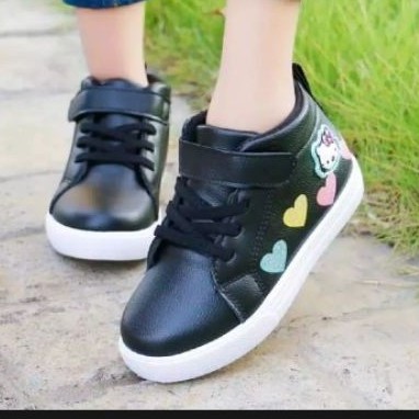 sepatu sneaker boots anak perempuan Kitty love