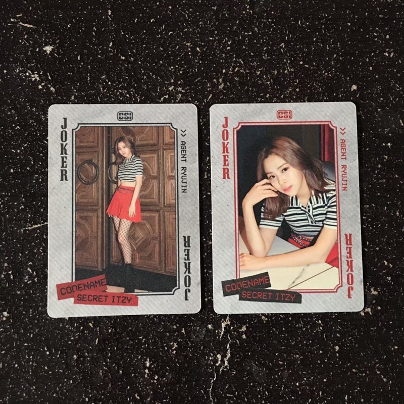 playing card set sharing member ryujin ver csi codename secret itzy yeji lia yuna chaeryoung goods m