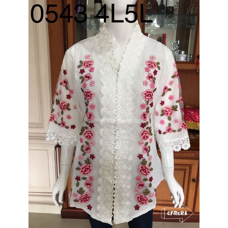 Jual Kebaya Bordir Jumbo Kebaya Bordir Organdi Jumbo Depan Bordir Timbul Kebaya Wisuda