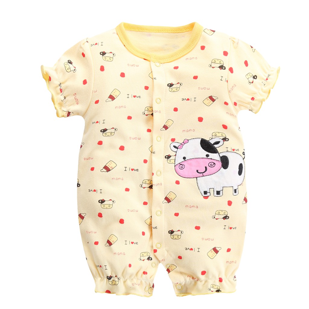 BABYSICAL 0-12 Bln / Baju Bayi Romper Pendek Lucu Motif Perempuan Jumper HY1903 Series-3